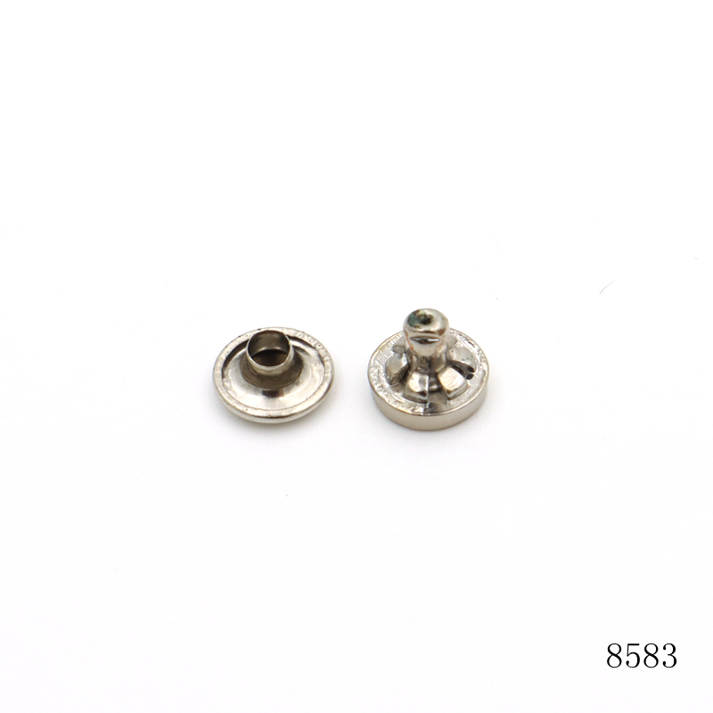 8mm Custom Logo Metal Rivets for Leather | Nickel Plated Hardware
