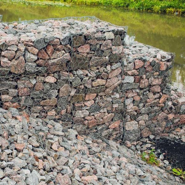 High-quality  2x1x1m Galvanized Gabion Baskets Wall Fill  Stone Gabion Cages