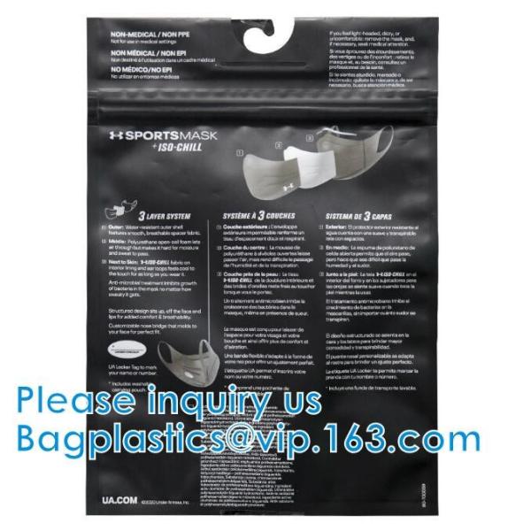 Hooking Bag For Clothing Pouch With Slide Or Self Sealing Zipper, Bag For Swimwear Bag With Hook