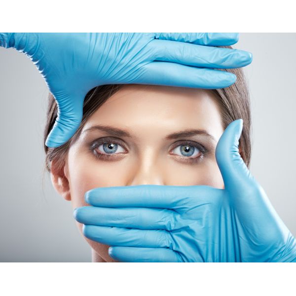 Коробка 100 ПК противобактериологической цинковой пыли защитных перчаток нитрила устранимой свободная