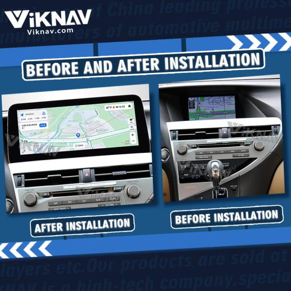 LEXUS RX 2009-2014 Bluetooth de pós-venda Car Stereo Radio Upgrade 12,3 polegadas touchscreen