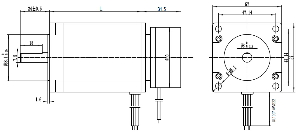 57hs76-3004 руководство 24V 76mm тормозной пружины 3a 4 Stepper мотора Nema 23 269ozin 1.9nm