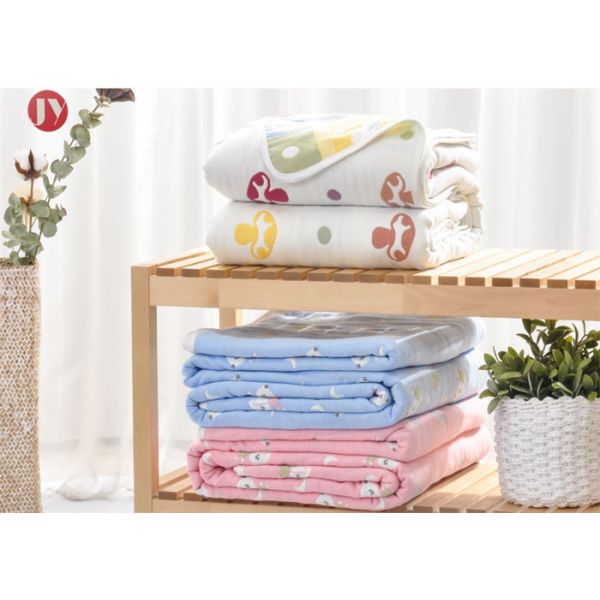 Organic Cotton Bamboo Baby Muslin Swaddle Blankets , Muslin Baby Blankets