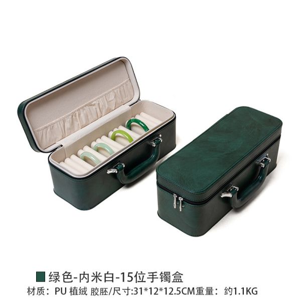 VINTAGE Большой объем кожевенный браслет коробка для хранения коробка для домашнего пользования портативный нефритовый браслет коробка для хранения многочисленные