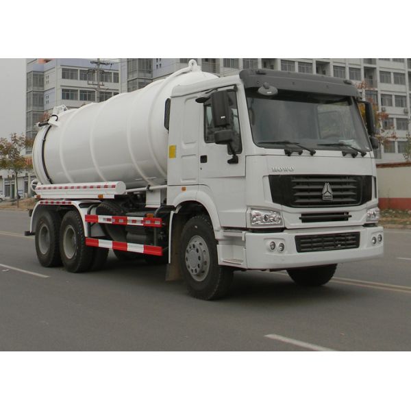 19CBM LHD 336HP Sewer Vacuum Truck 6×4 For Oil Chemical Sewage Tank Sediment Suction
