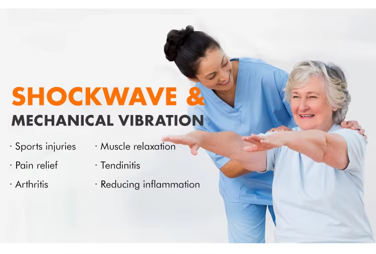 2Handles Reducing Inflammation Pain relief Ultrasound Ballistic Pneumatic Shockwave Therapy Device