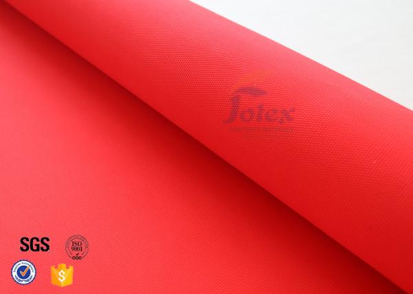 Fire Blanket Material 480GSM 0.45mm Red Acrylic Coated Fiberglass Cloth Fabric