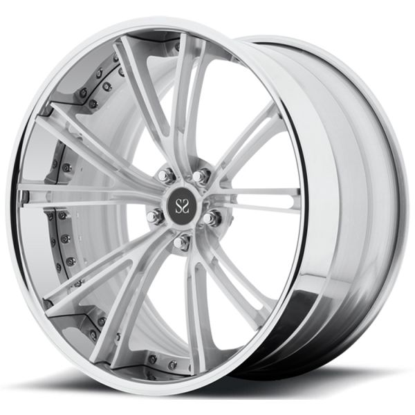 20x9 20x10.5 2PC a forgé le Tesla Model fait sur commande de Chrome 5x120 de roues de jantes d'alliage d'aluminium