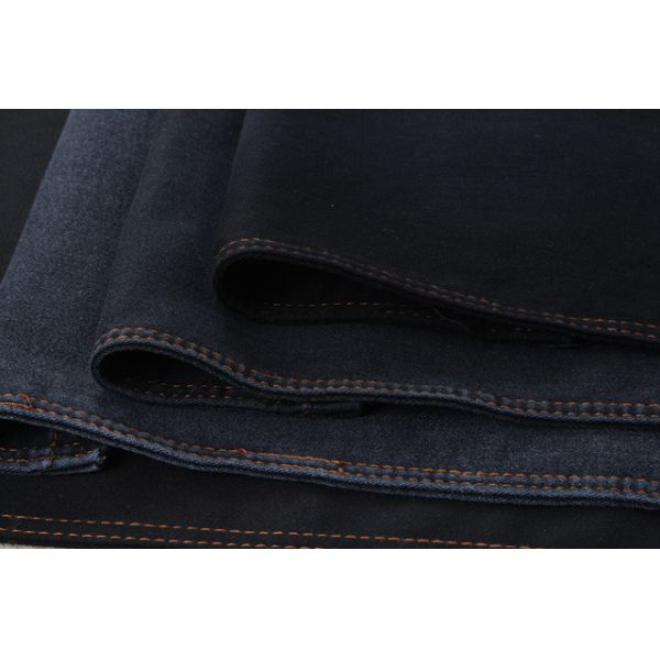 9.5oz 78% Cotton Black Denim Chambray Fabric For Woman Skinny Jeans