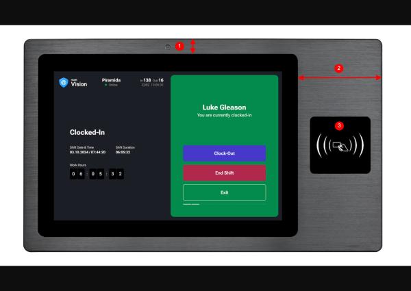 10.1 terminals all-in-one solution touch panel PC with NFC RFID card reader built-in Web camera for door entrance attendance management