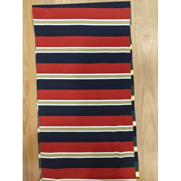 Tissu tricoté à rayures douces 95 coton 5 spandex pour T-shirts