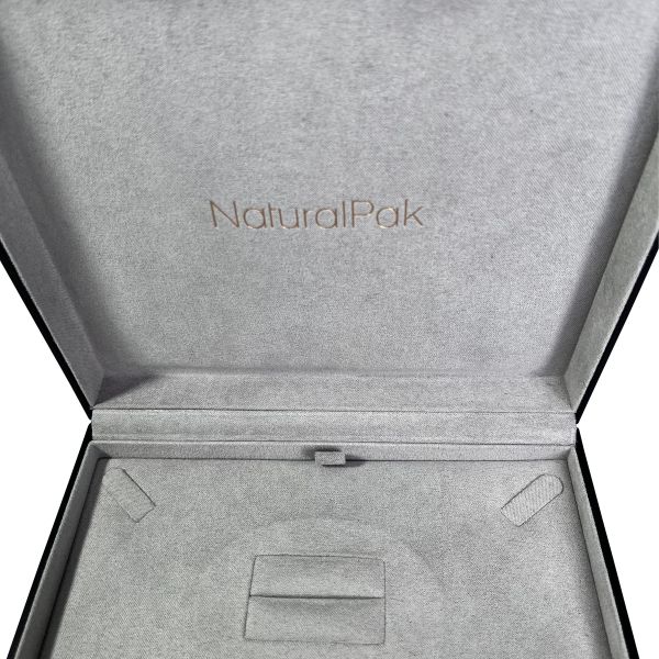 SGS ROHS Two Shades Gray Bracelet Presentation Box Soft Paper Watch Gift Pack