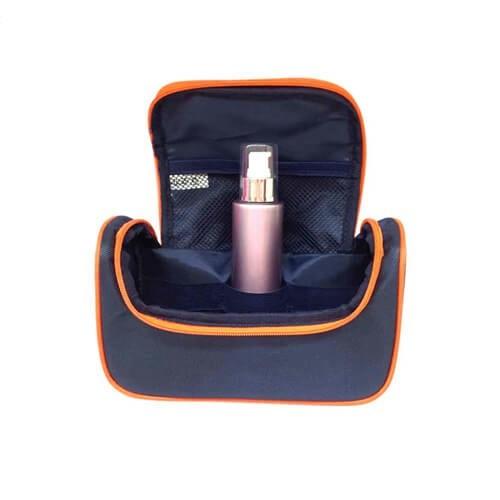 Fold Out Cheap Custom Cosmetic Bags , Dark Blue Mens Travel Toiletry Bags