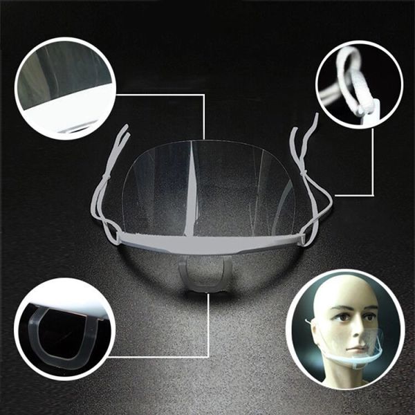 Disposable Plastic Respirato Anti-drool And Anti-fog Food Transparent Respirator Mask