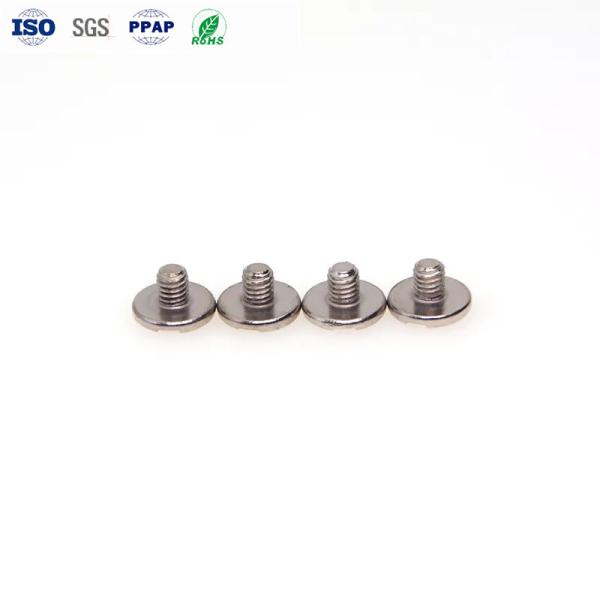 M1.4 X 2 tornillo decorativo de acero inoxidable de ranuras finas de cabeza redonda tornillos de pulido pequeño