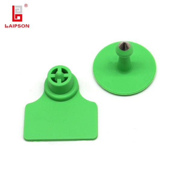 34mm TPU Veterinary Visual Two Pieces Identification Ear Tag For Pig Sheep Farm