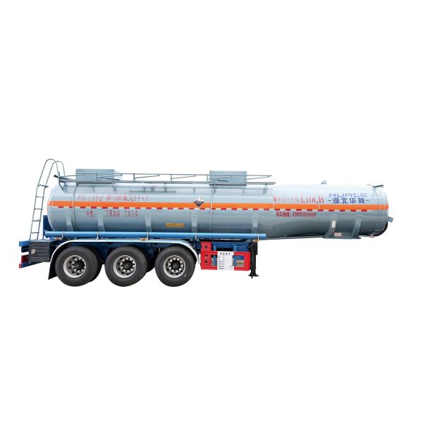 PTFE Semi-Trailer with 42cbm Capacity and Bottom Discharge for Corrosive Material Transport Featuring High Strength Steel Chassis