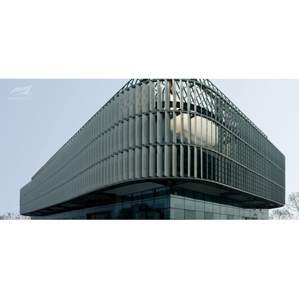 Фасад жалюзи стены занавеса Aerofoil больницы алюминиевый строя тень Солнца