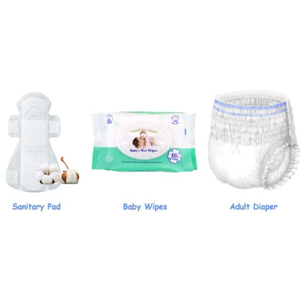 Leak Prevention 700ml Disposable Baby Diapers Imported SAP 360 Elastic Waistband