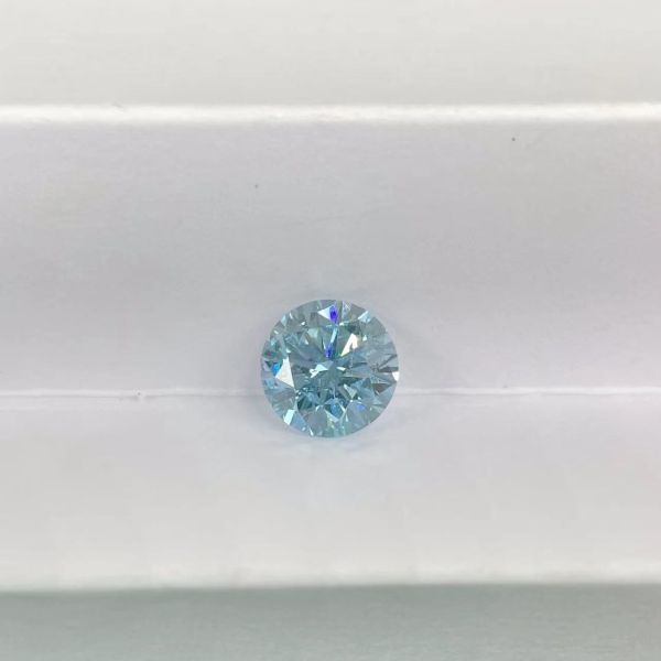 2.5 Carat Lab Created Colored Diamond Blue Nuance Lab Diamond VVS1