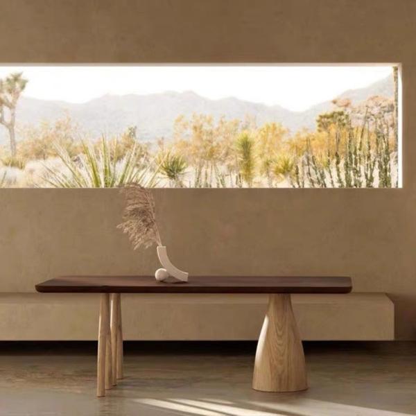 Solid Oak Wood Rectangle Dining Room Table 8 Seater ODM