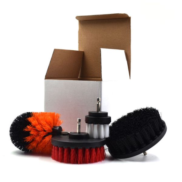 Carpet Cleaning Bristle Brush For Drill White Corrugated Inner Box Packed