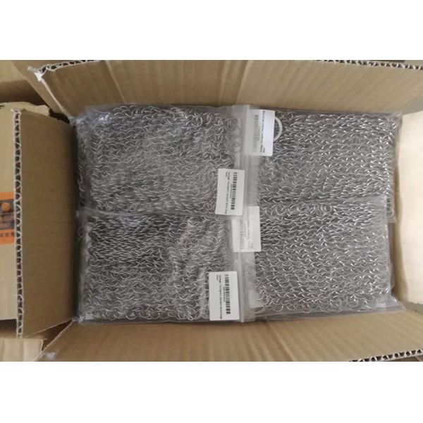 Food Grade 4x4 5x5 6x6 6x8 Inch 304 316 Stainless Steel Chainmail Scrubber For Cleaning