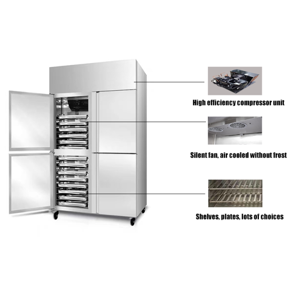 Business Food Glass Door Display Freezer Upright Display Freezer Customized Logo