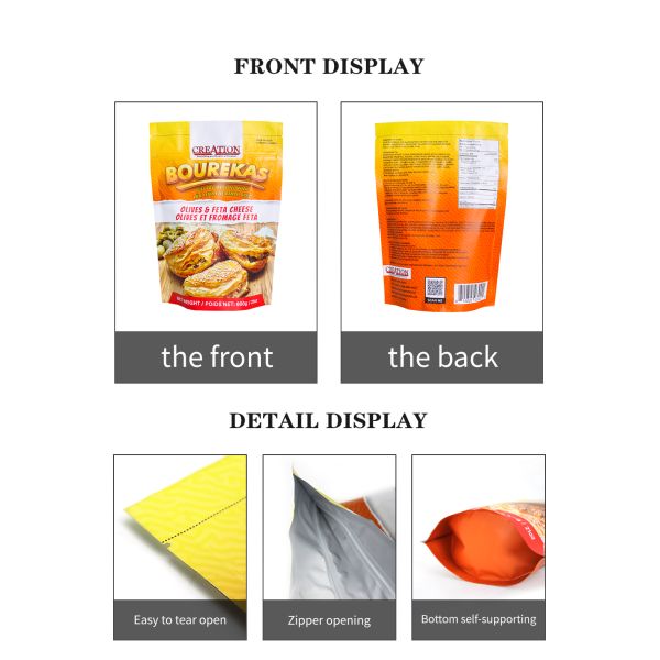 Запечатанный алюминий 250 г 500 г Стоять вверх пищевой мешок самоподдерживающийся рюкзак