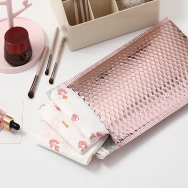 Printed Metallic Foil Rose Gold Poly Mailers 3-5mm thickness