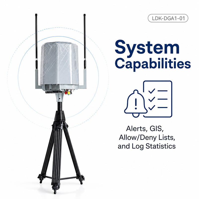 LDK-DGA1-01 Fixed Drone Detection 10KM 70MHz-6GHz Outdoor Low Altitude UAV Monitoring and Direction Finding Device
