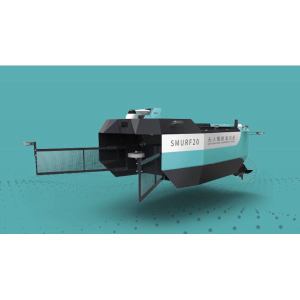 USV Water Surface Cleaning Robot High Speed Unmanned Survey Boat 360kg Rubbish / Day