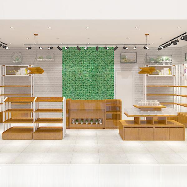 Multi Functional Cosmetic Store Furniture Durable With Multiple Wood Texture Selection