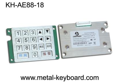Teclado industrial do metal com anti - vândalo, teclado impermeável do IP 65 com longa vida