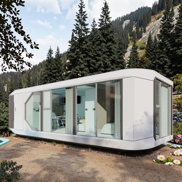 Maison capsule mobile préfabriquée en acier / maison de cabine capsule de luxe