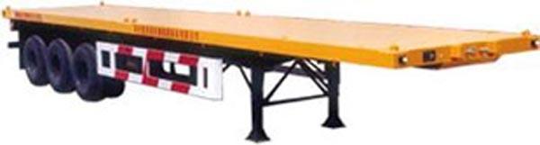 Long Vehicles Low Flatbed Trailer 3 Axles With Twist Lock High Strength Steel