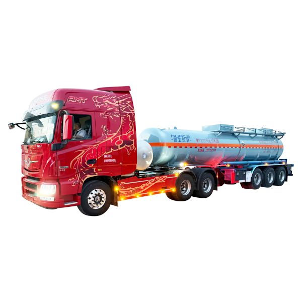 PTFE Semi-Trailer with 42cbm Capacity and Bottom Discharge for Corrosive Material Transport Featuring High Strength Steel Chassis
