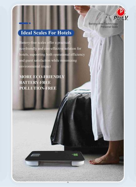 Eco Power Battery Free Auto Power Generated Weight Scale Black Color