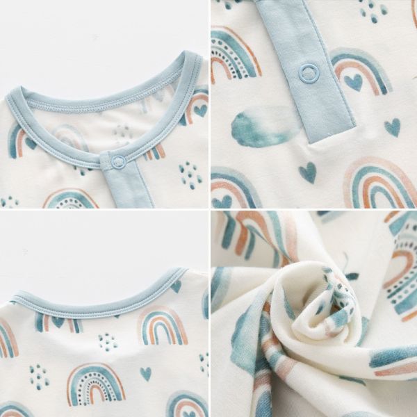 Summer Printing Bamboo Fiber Baby Rompers Sleeveless Newborn Clothes Snap Buttons Unisex Infant Sleepers