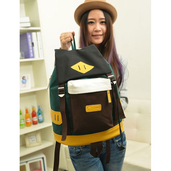 New fashion shoulder bag pig nose color bag Korean middle school students bag men's and women's bag travel bag