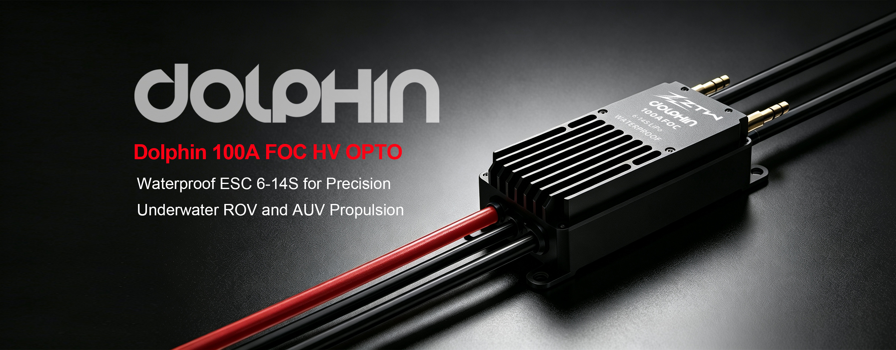 Dolphin 100A FOC HV OPTO Waterproof ESC ZTW 6S-14S For Precision Underwater ROV