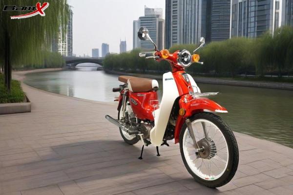 Automatic CUB 110CC Motorcycle Fuel Tank Capacity 4.4L Red Black most cost-efficient motorcycle