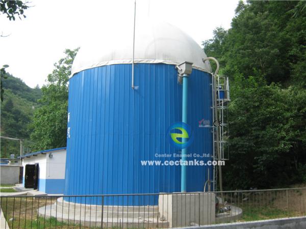 Tanque anaeróbico do digestor do biogás portátil Center do conjunto do esmalte para o ISO da eliminação da água de água de esgoto