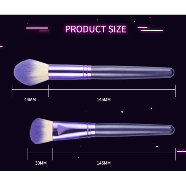 Premium Makeup Brushes Classic Purple High Flexibility Bristles Powder Eye Brushes