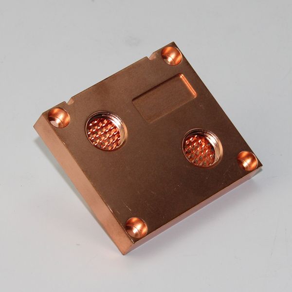 4 Pass Buried Cu Tube 20*120*80 mm Copper Heatsink Skiving Fin Cooler Cold Plate