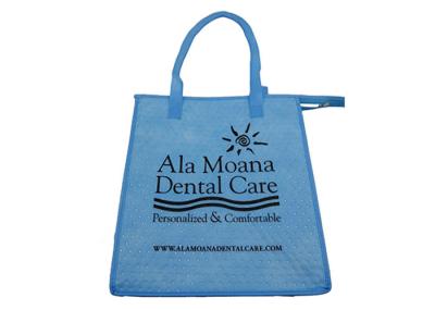 NonWoven Portable Cooler Bag Printed Zipper Insulated Lunch Tote Bag