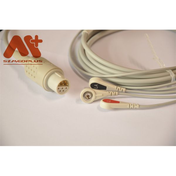 Lohmerier Patient Monitor Cables ECG Cable 3 Lead Snap For M010 M011 M211 Defi 501