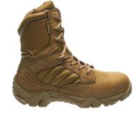 Botas táticas de couro de Brown do rasgo do colar tempo quente acolchoado das anti