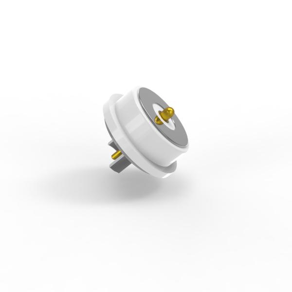 Connecteurs à broche Pogo magnétique blanche 2 broches Connecteur mâle et femelle 8.0 mm