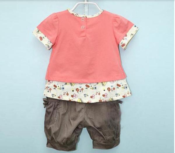 3 Pcs Baby Girls Fruits Pattern Top+Pants+Hat Set Outfits 0-3 Years Clothes